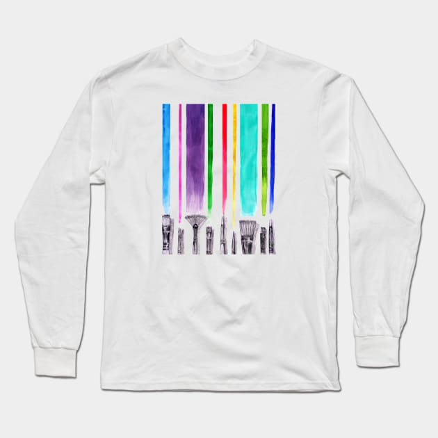 Paintbrushes Long Sleeve T-Shirt by Bridgetdav